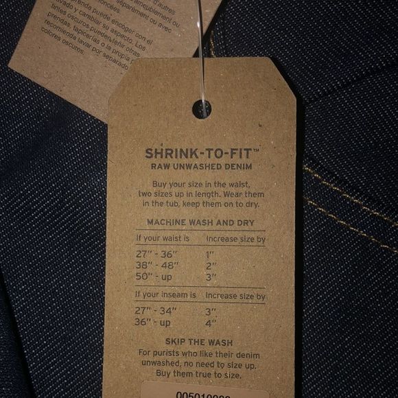 NWT LEVI’S men’s 501 original Levi Strauss & Co jeans darker blue - Picture 5 of 5